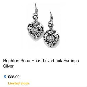 Lovely Brighton heart earrings, never worn!!
